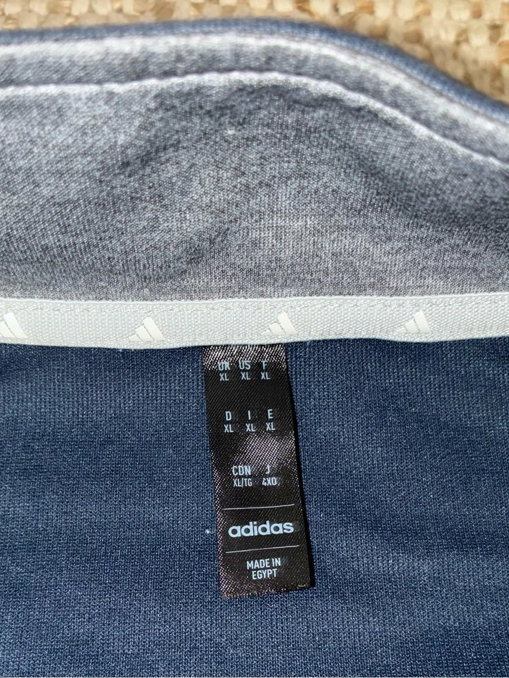 EUC Adidas Men's Quarter Zip Pullover Large Athletic Golf Training Sweatshirt